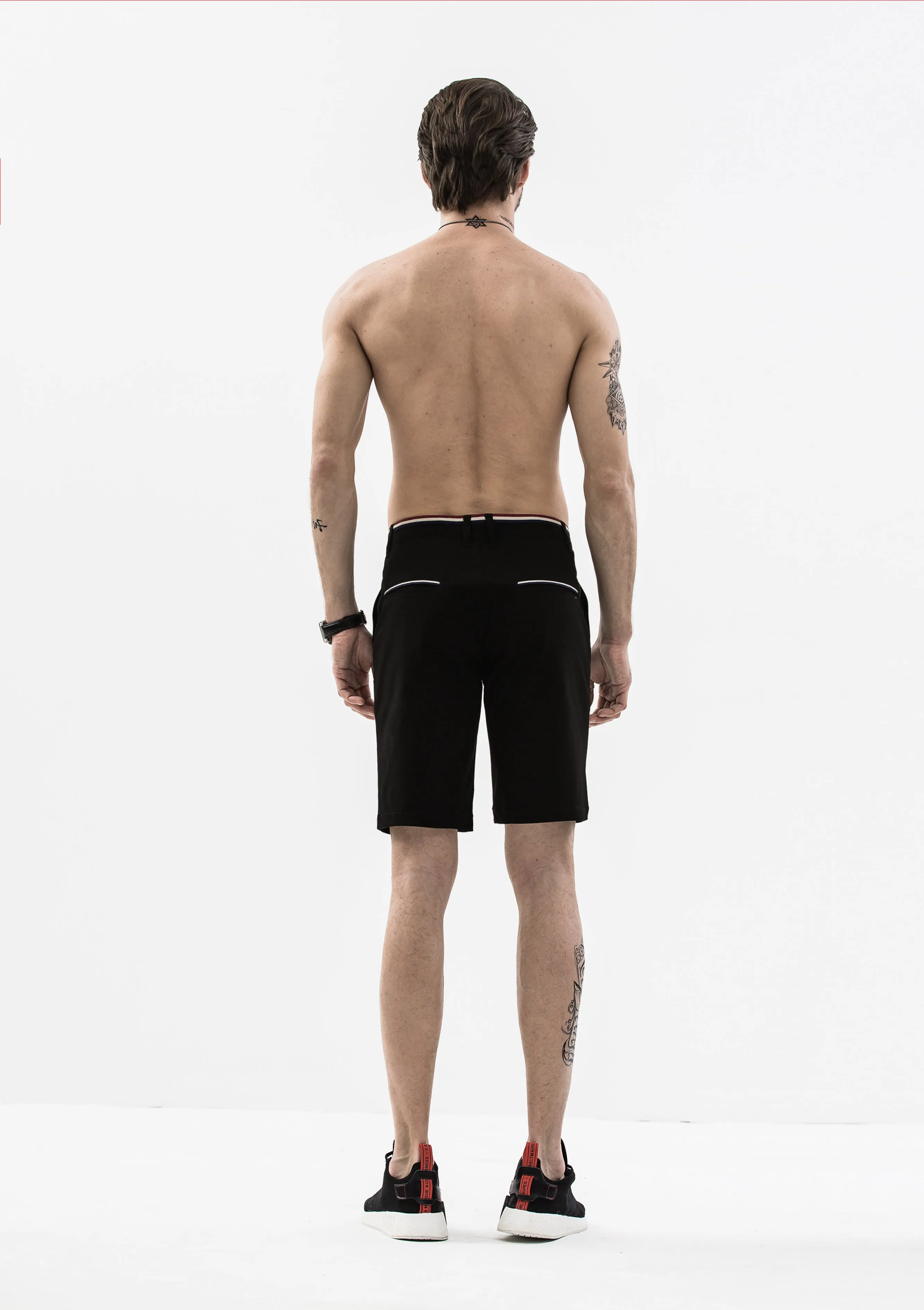 Striped Grosgrain Shorts - Black