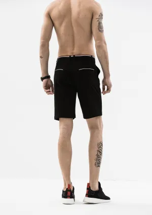 Striped Grosgrain Shorts - Black