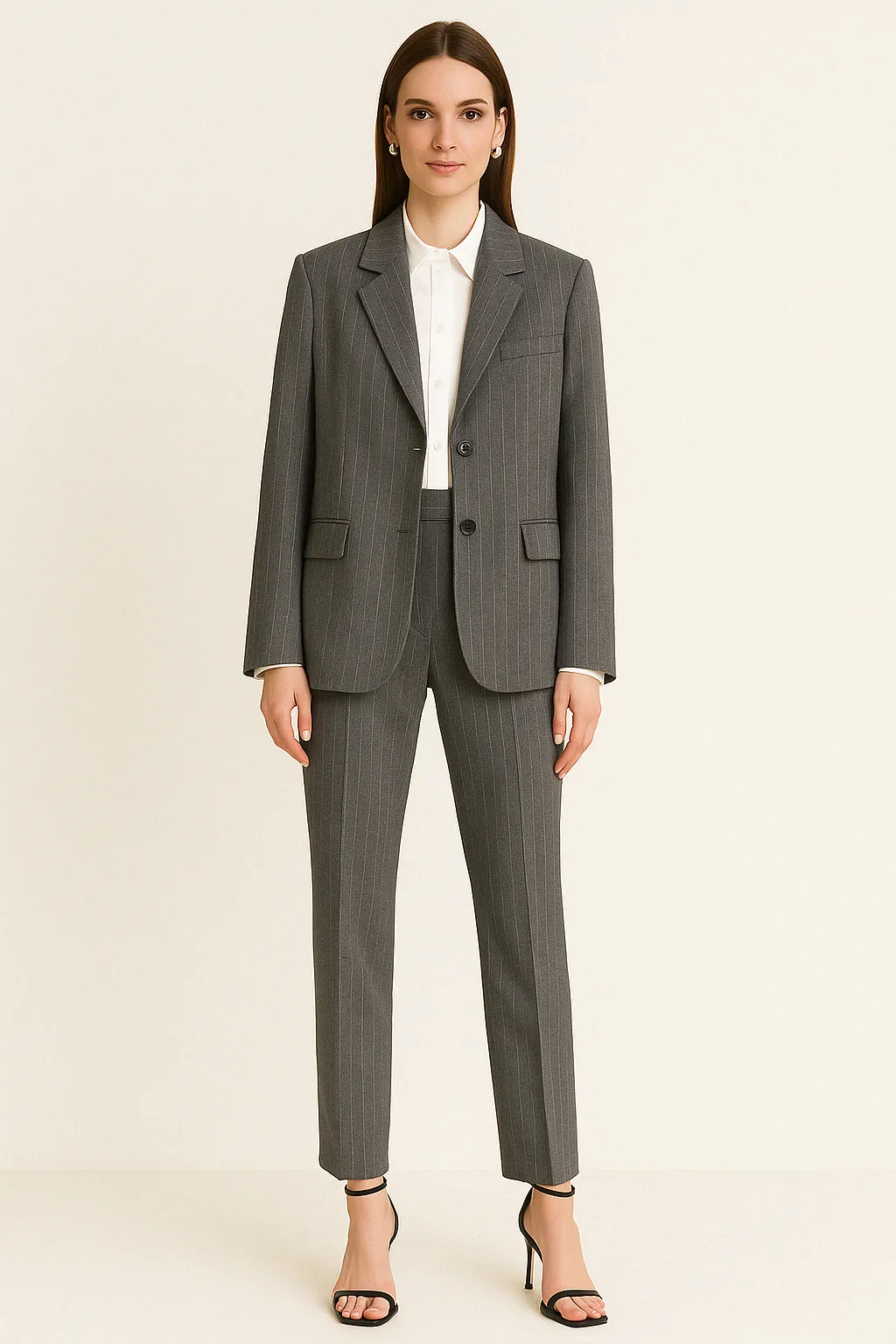 STRIPED SINGLE BREASTED BLAZER