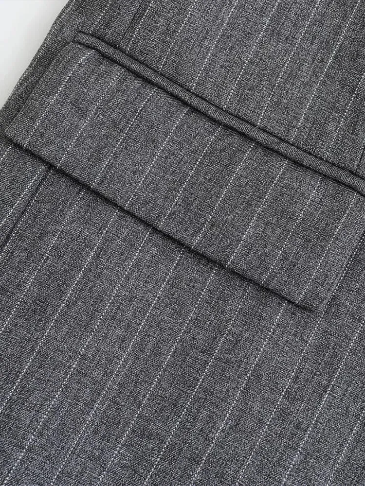 STRIPED SINGLE BREASTED BLAZER