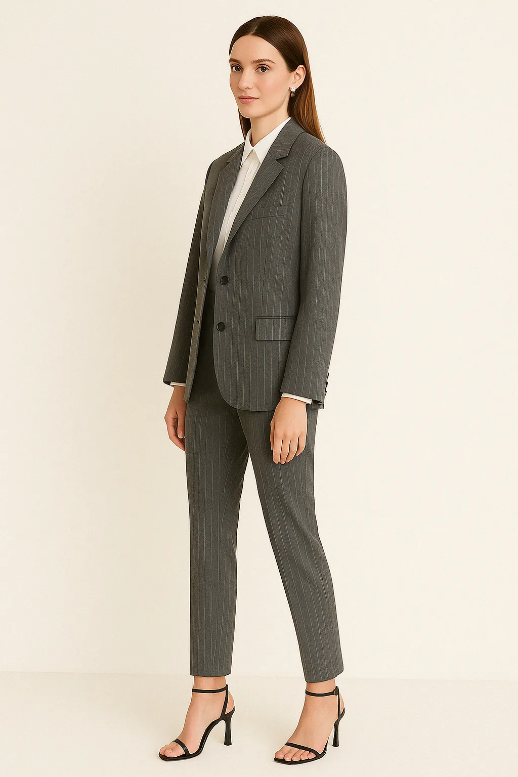 STRIPED SINGLE BREASTED BLAZER
