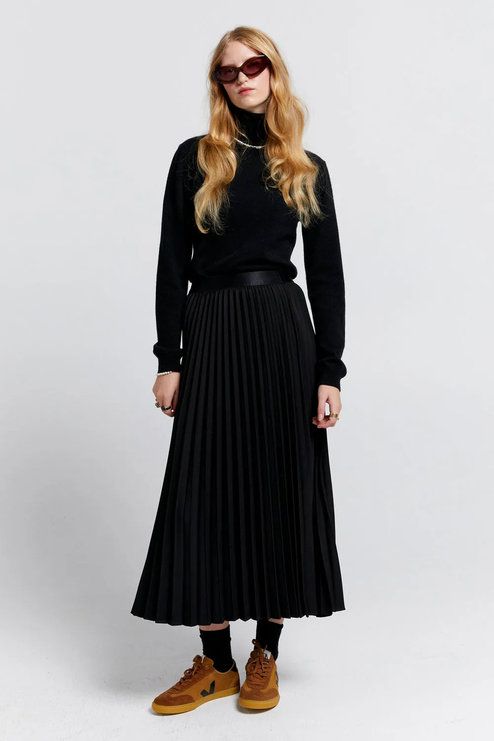 Sunray Pleated Skirt Black
