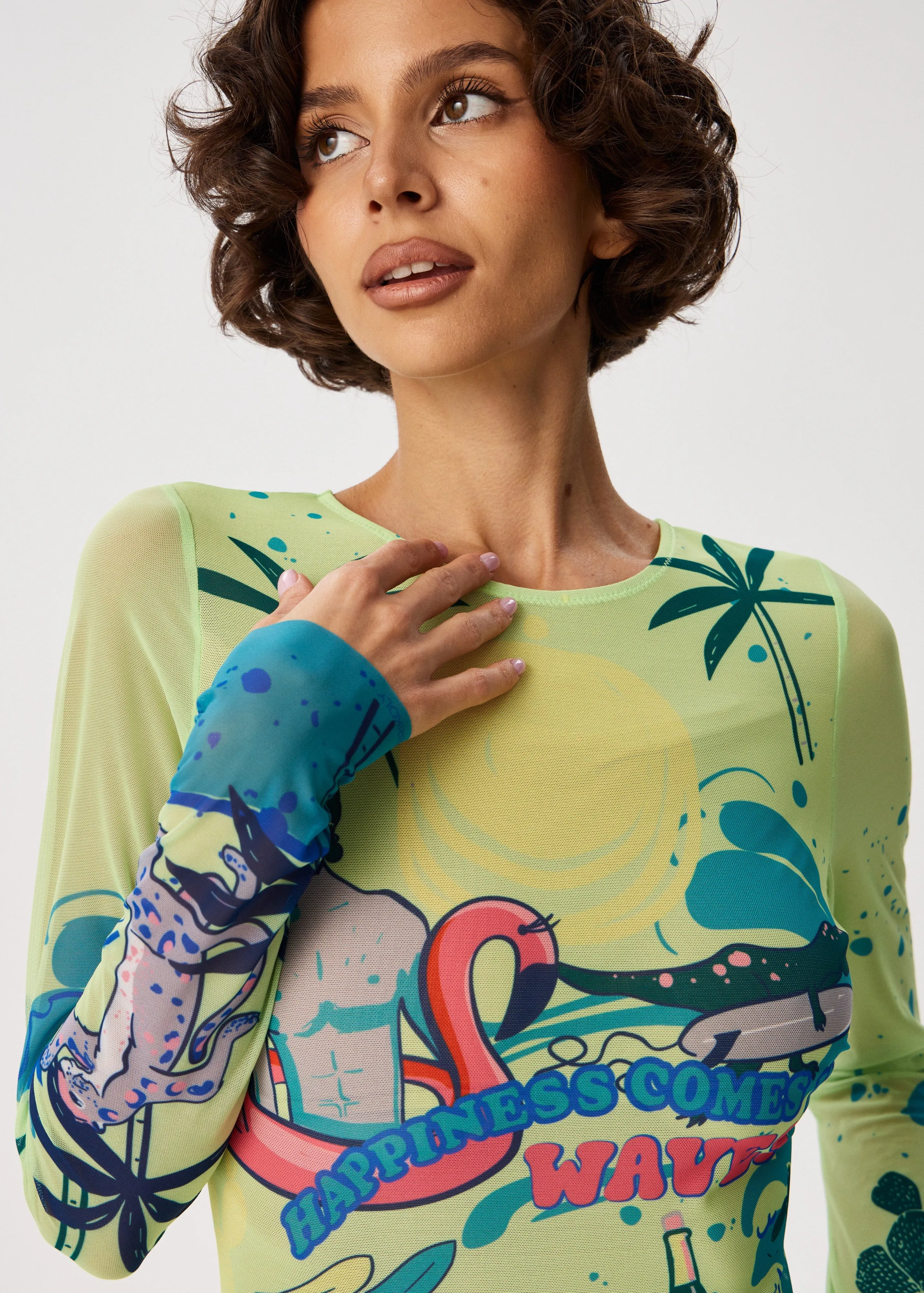 Surf Tattoo Swimsuit with SPF 50 – Stylish Swimwear for Women