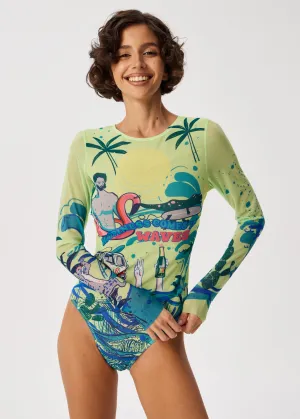 Surf Tattoo Swimsuit with SPF 50 – Stylish Swimwear for Women