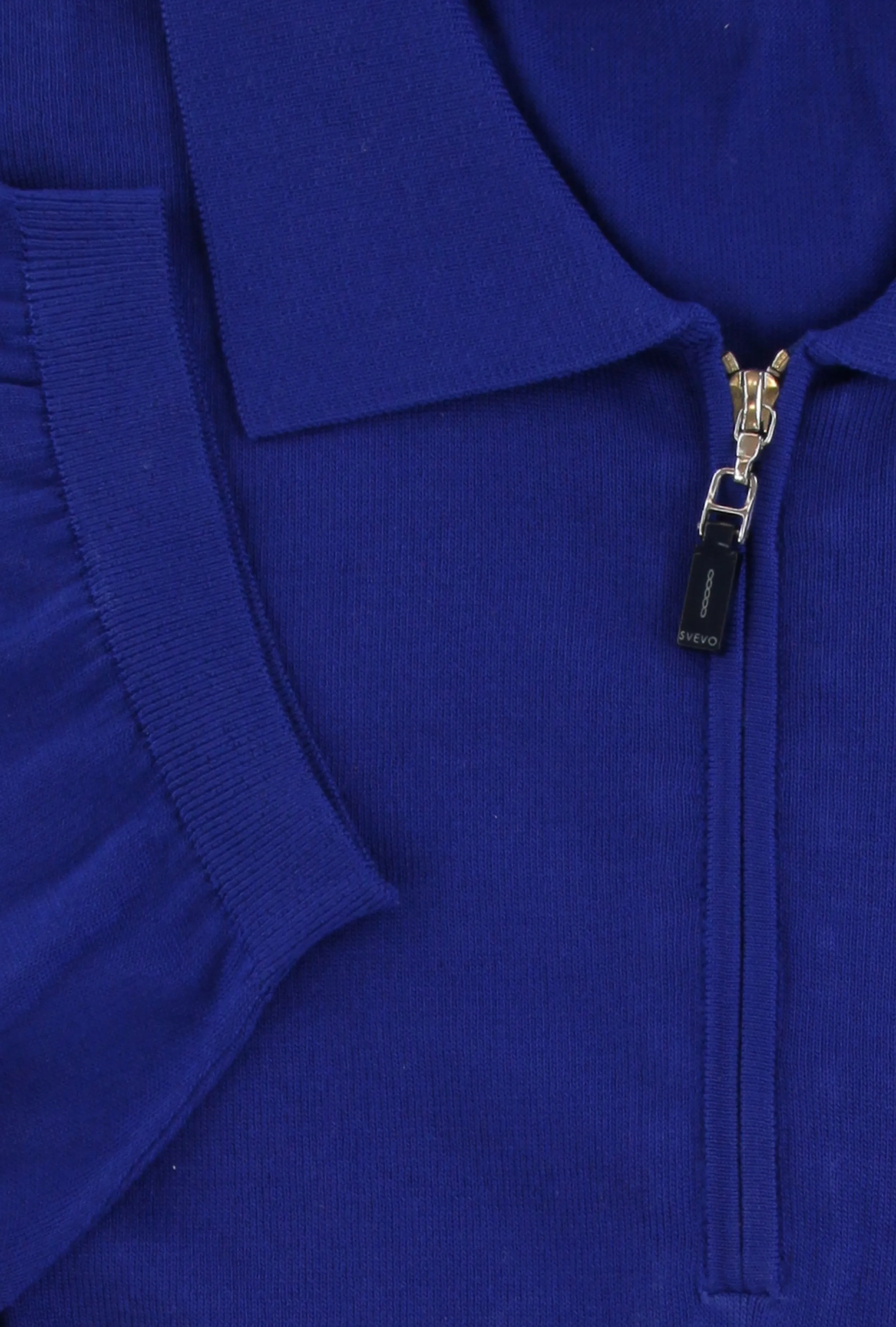 Svevo Parma Blue 1/4 Zip Polo Sweater
