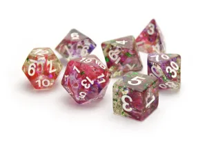 Swirl Foil Dice | Purple & Red