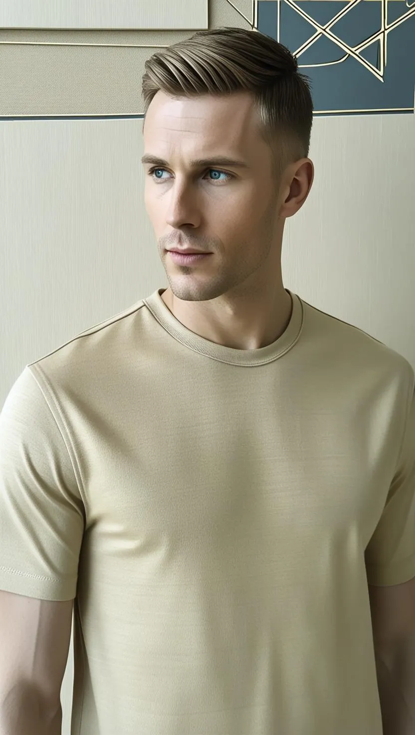 T-Shirt Plain Round Neck - Beige - RNTS-109