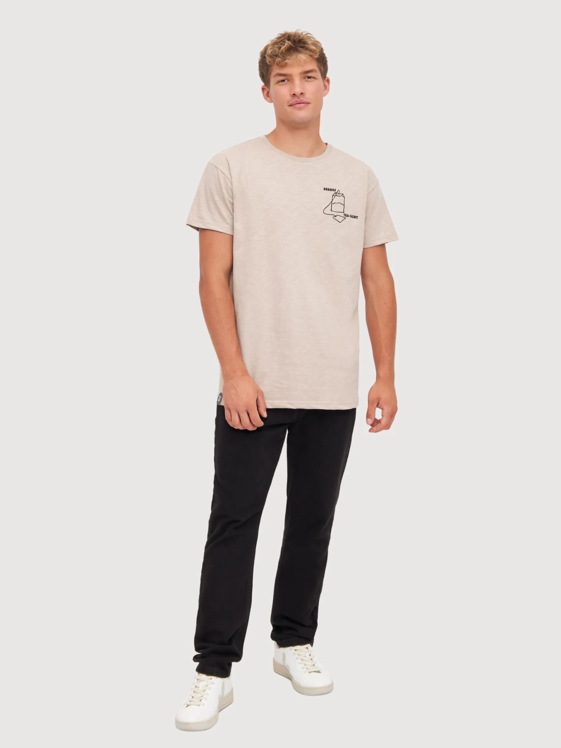 T-Shirt Tea Light Purple Man Cotton | Derbe