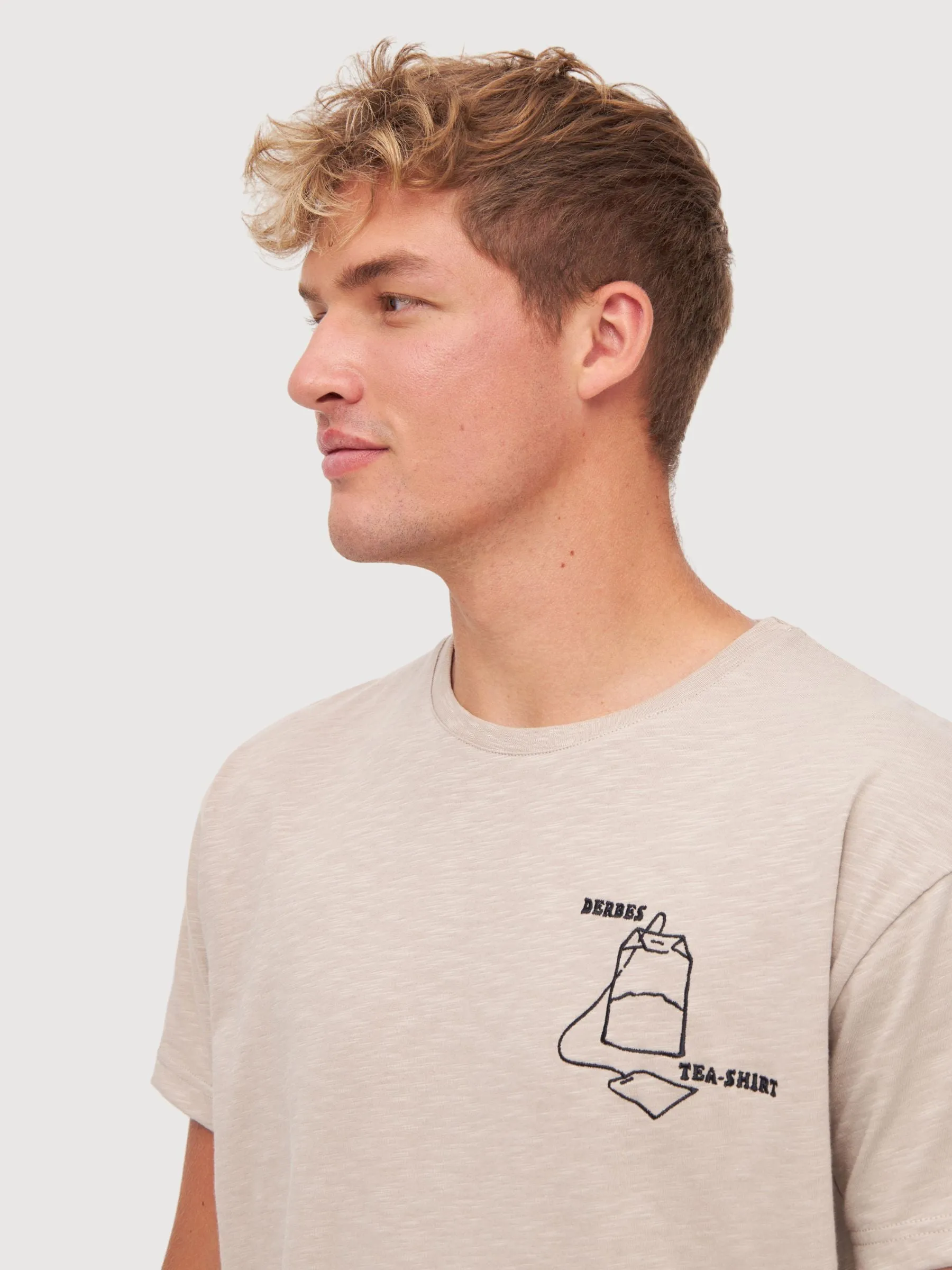 T-Shirt Tea Light Purple Man Cotton | Derbe