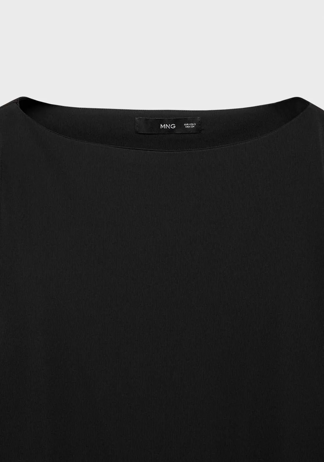 T-shirt with feather cuff detail - Black