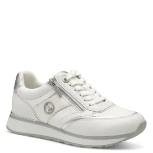 Tamaris Womens White Lace-Up Shoe 1-23726-43