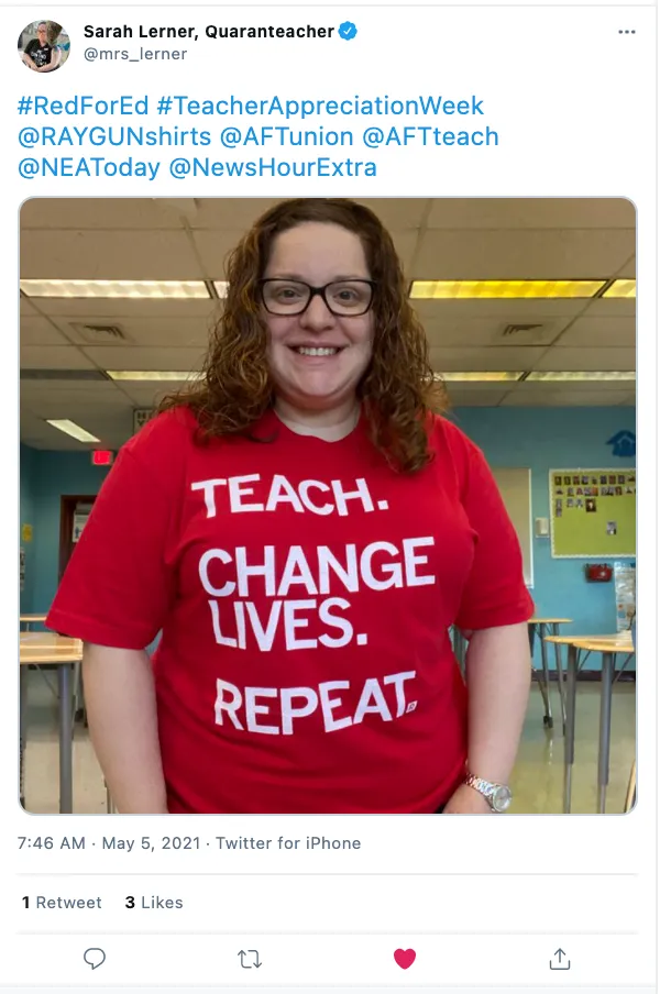 Teach Change Lives Repeat Red
