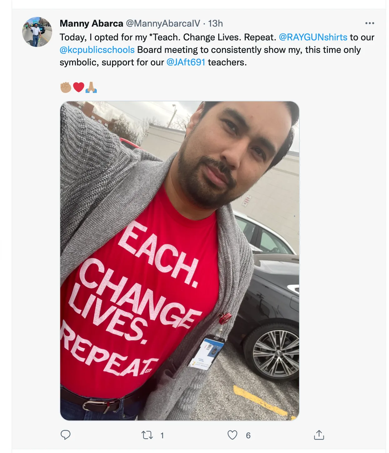 Teach Change Lives Repeat Red