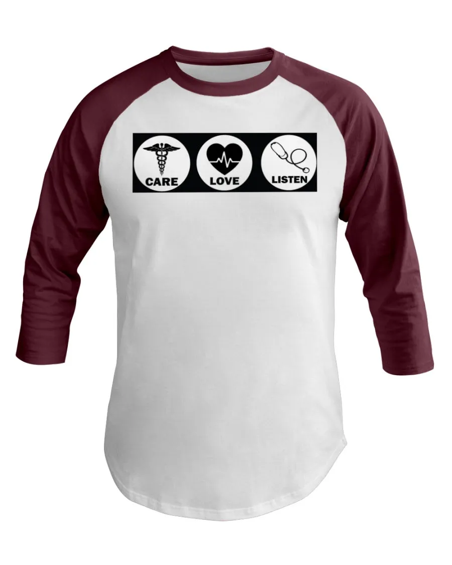 Team Nursing 3/4 Sleeve Raglan Shirt