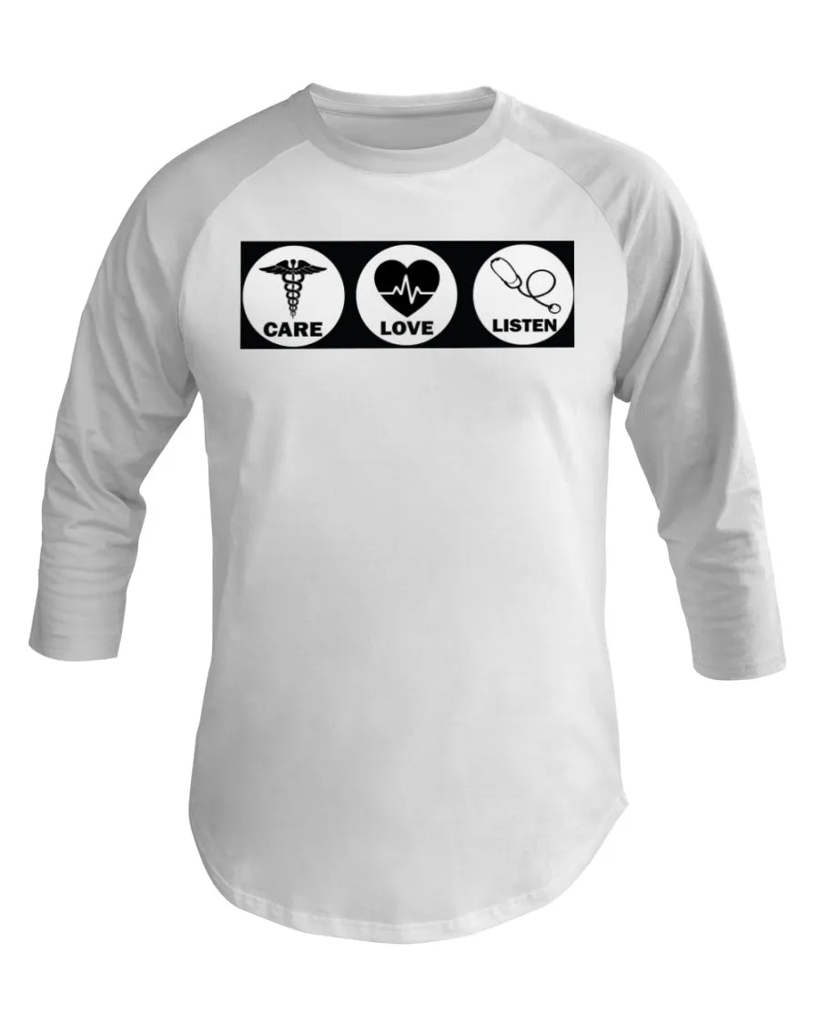 Team Nursing 3/4 Sleeve Raglan Shirt