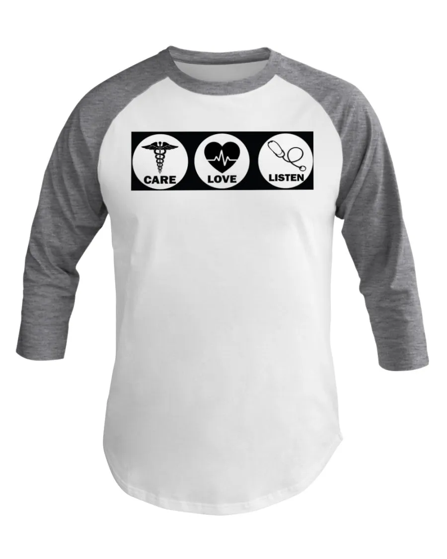 Team Nursing 3/4 Sleeve Raglan Shirt