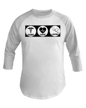 Team Nursing 3/4 Sleeve Raglan Shirt