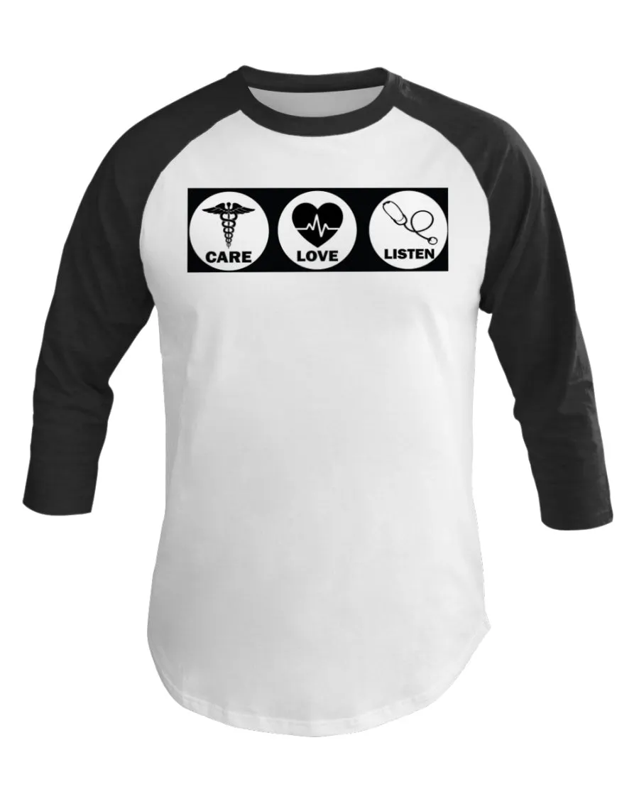 Team Nursing 3/4 Sleeve Raglan Shirt