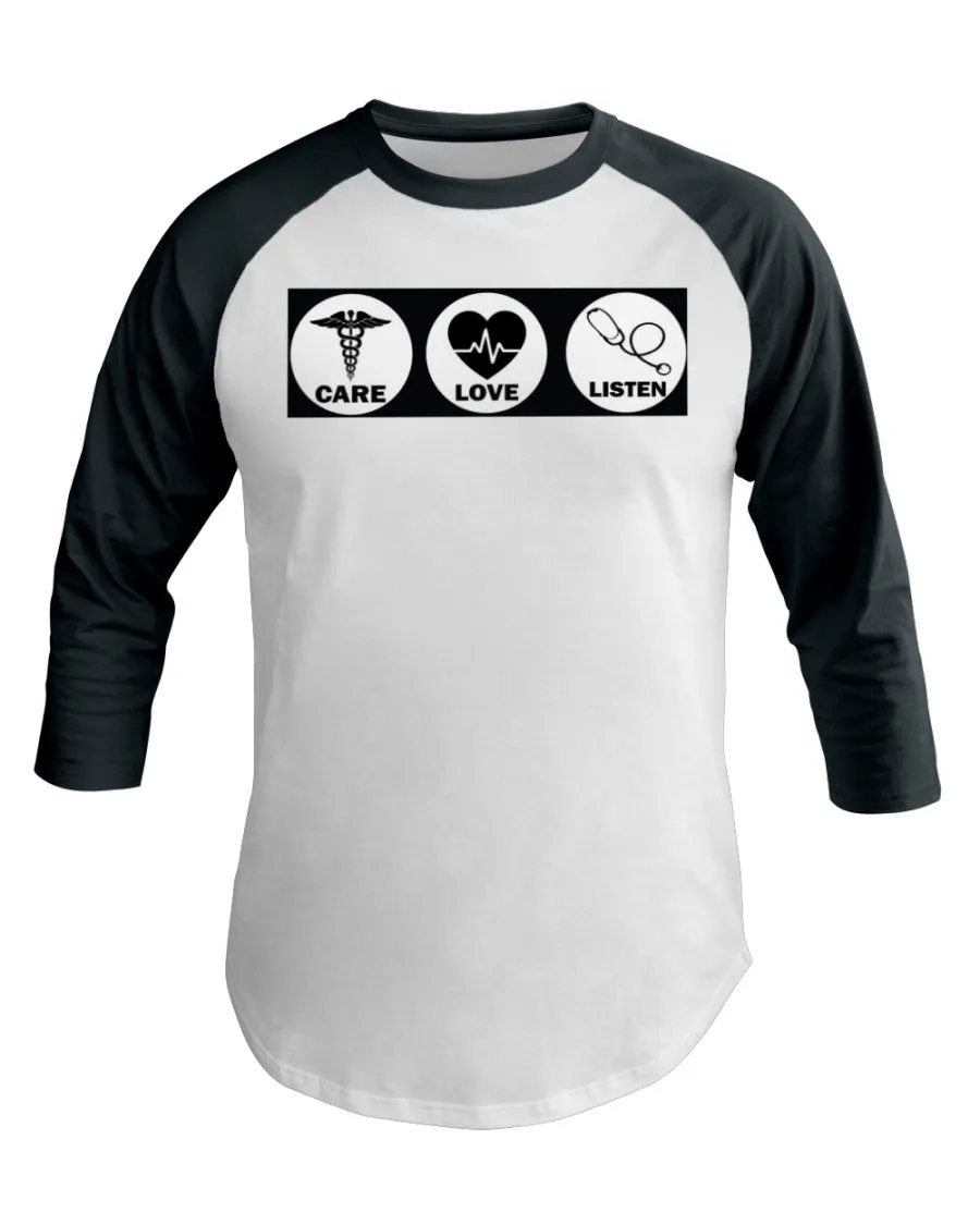 Team Nursing 3/4 Sleeve Raglan Shirt
