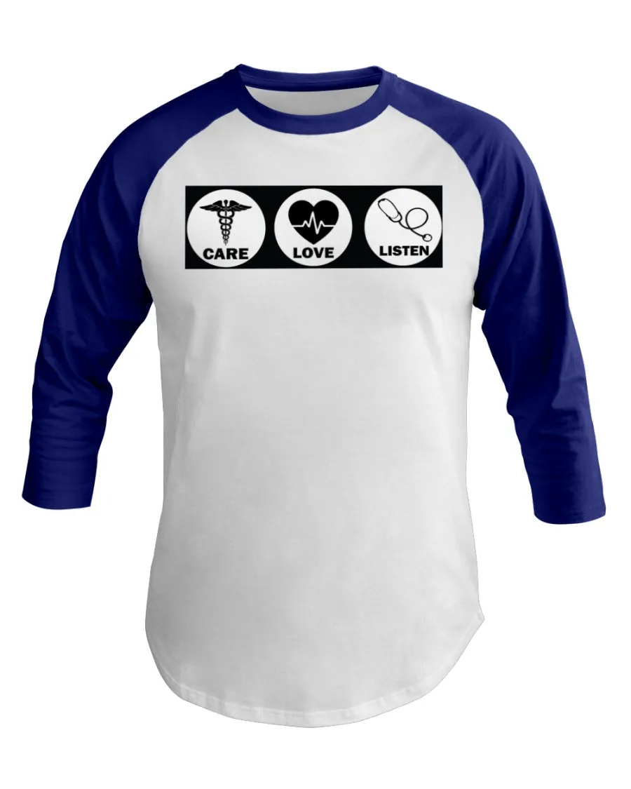 Team Nursing 3/4 Sleeve Raglan Shirt