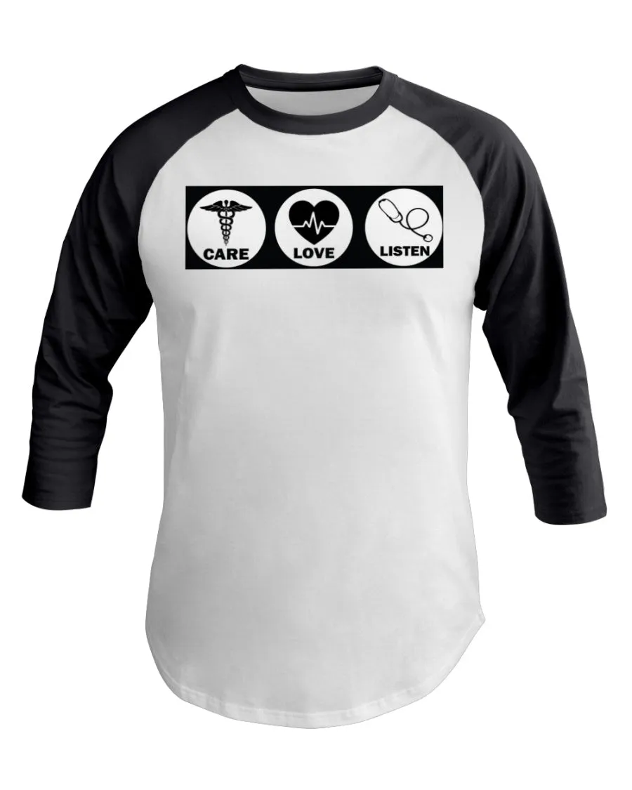 Team Nursing 3/4 Sleeve Raglan Shirt