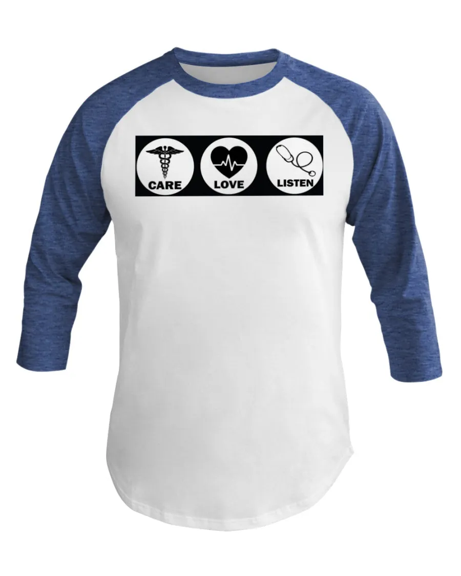 Team Nursing 3/4 Sleeve Raglan Shirt
