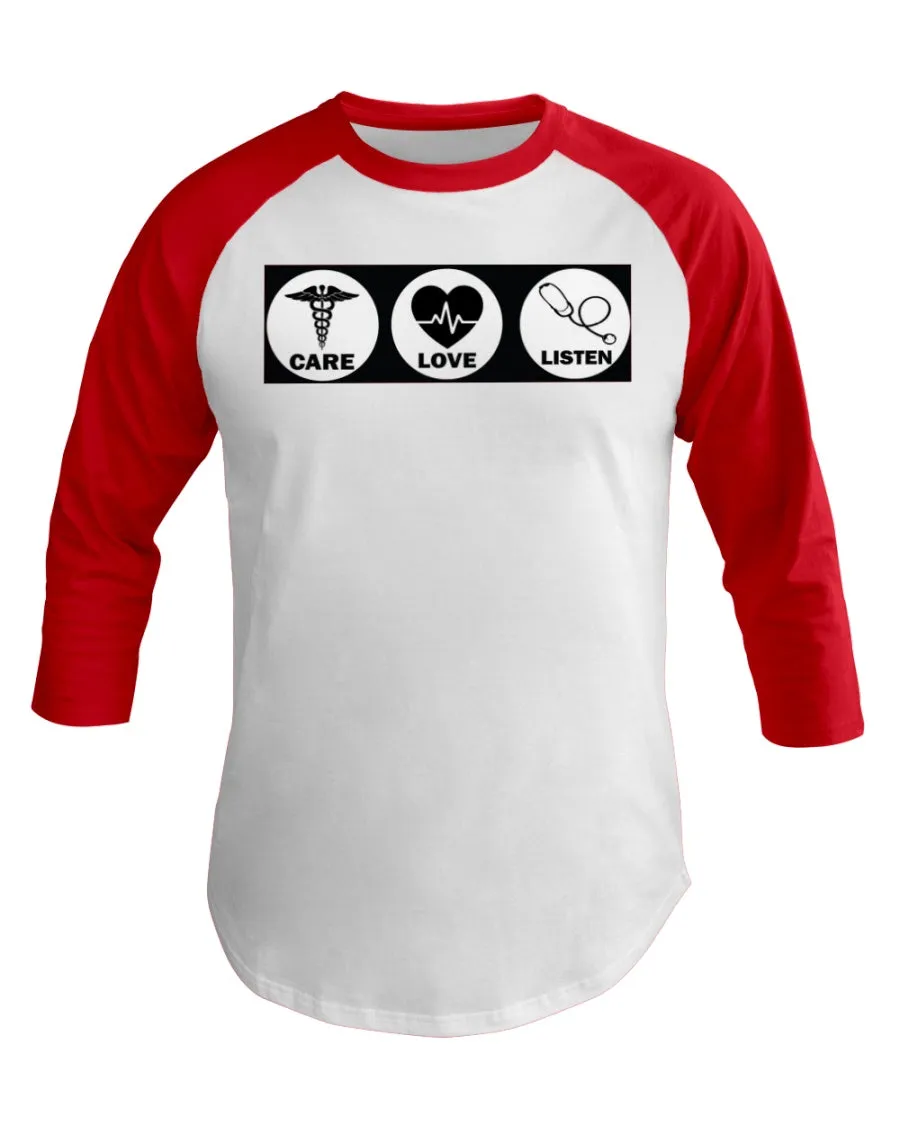 Team Nursing 3/4 Sleeve Raglan Shirt