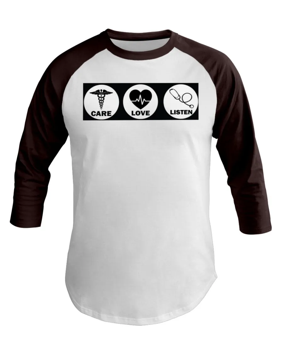 Team Nursing 3/4 Sleeve Raglan Shirt