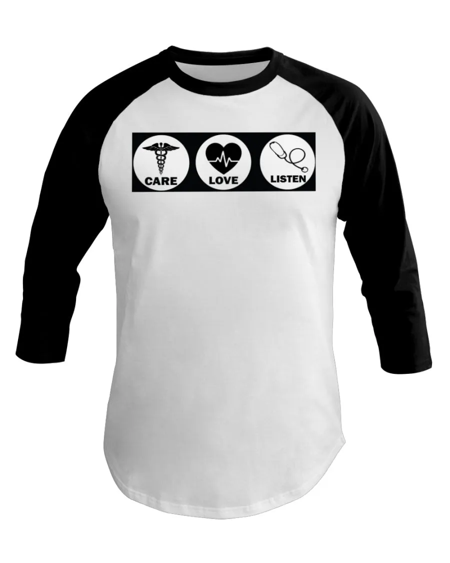Team Nursing 3/4 Sleeve Raglan Shirt