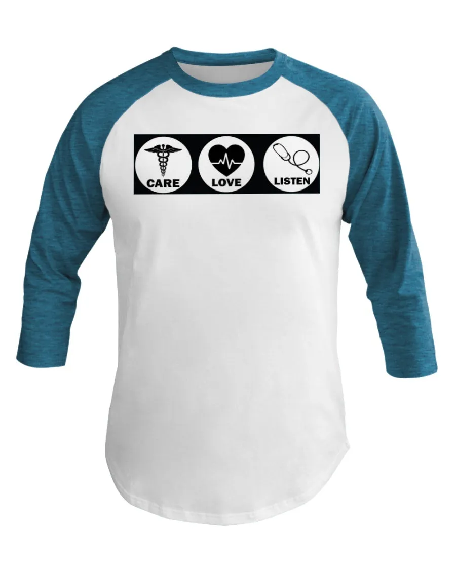 Team Nursing 3/4 Sleeve Raglan Shirt