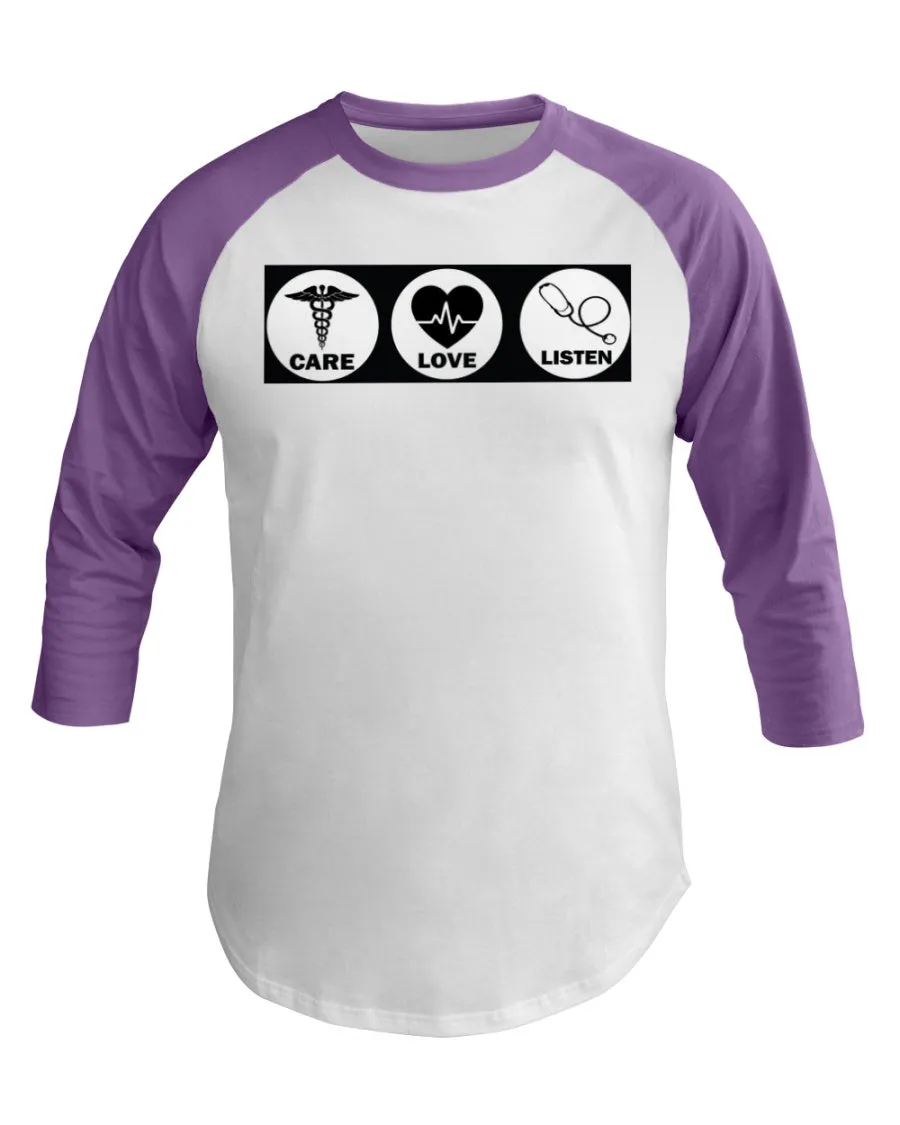 Team Nursing 3/4 Sleeve Raglan Shirt