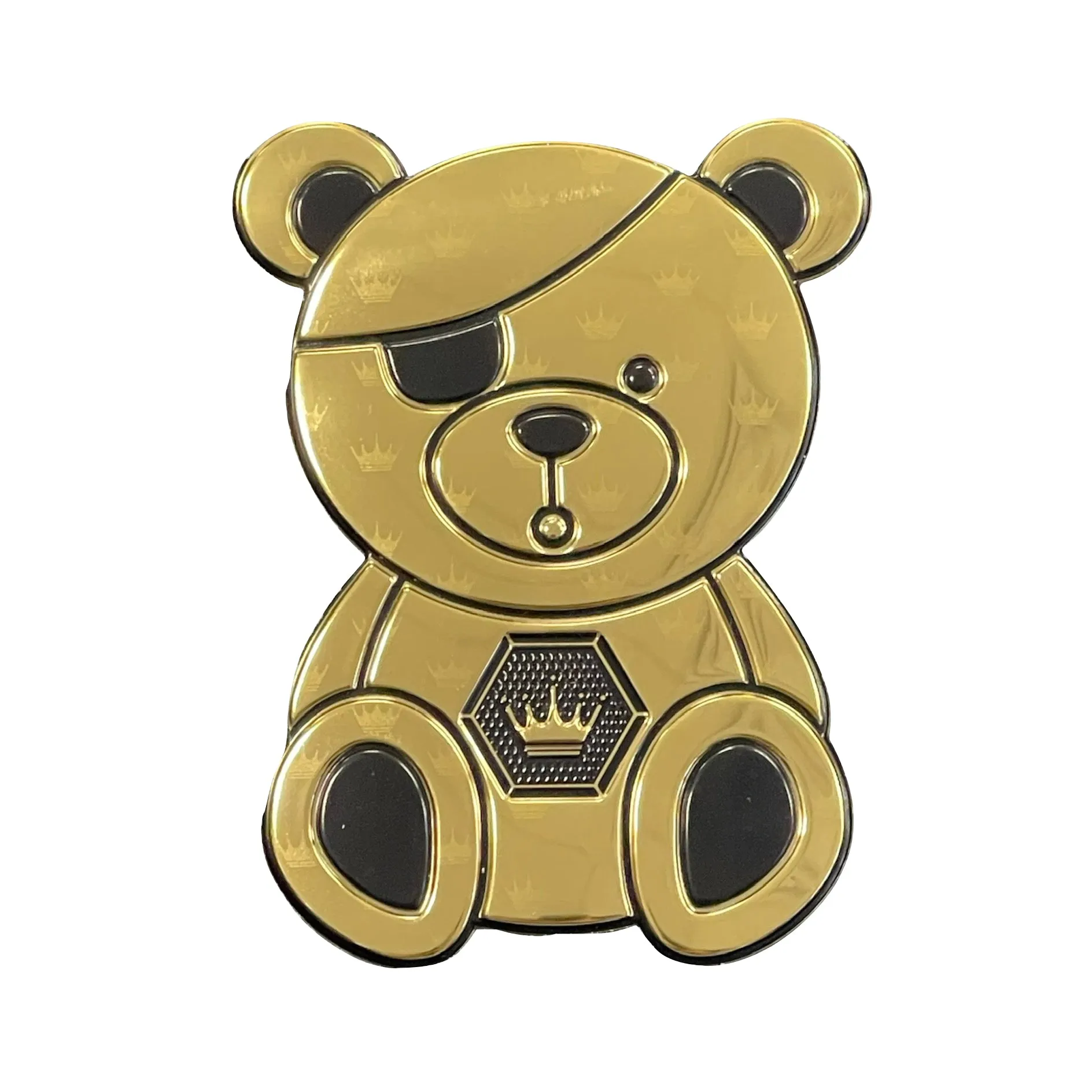TEDDY JACK GOLD BEAR BLACK T-SHIRT KIDS