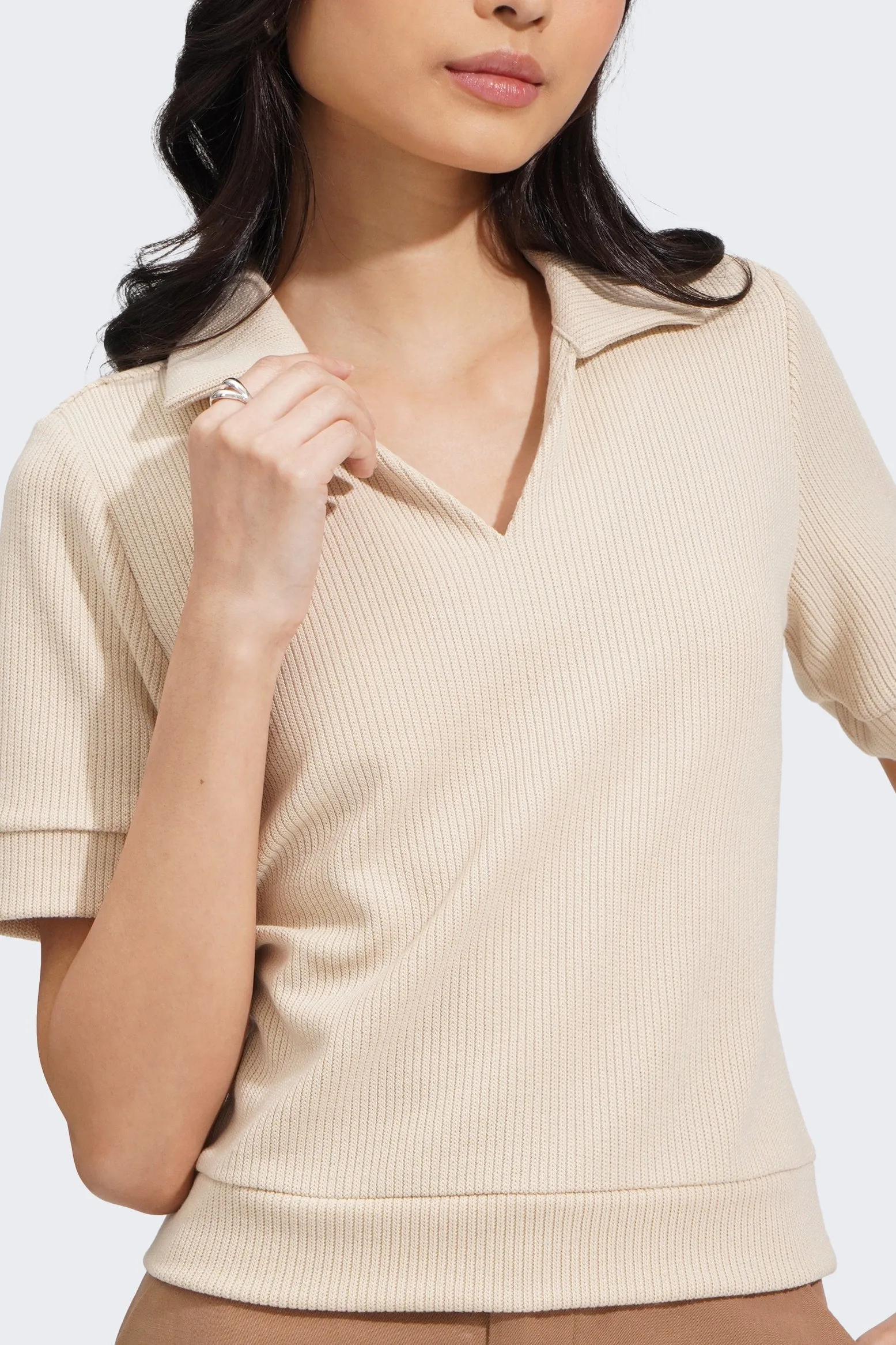 Textured Collared Tee
