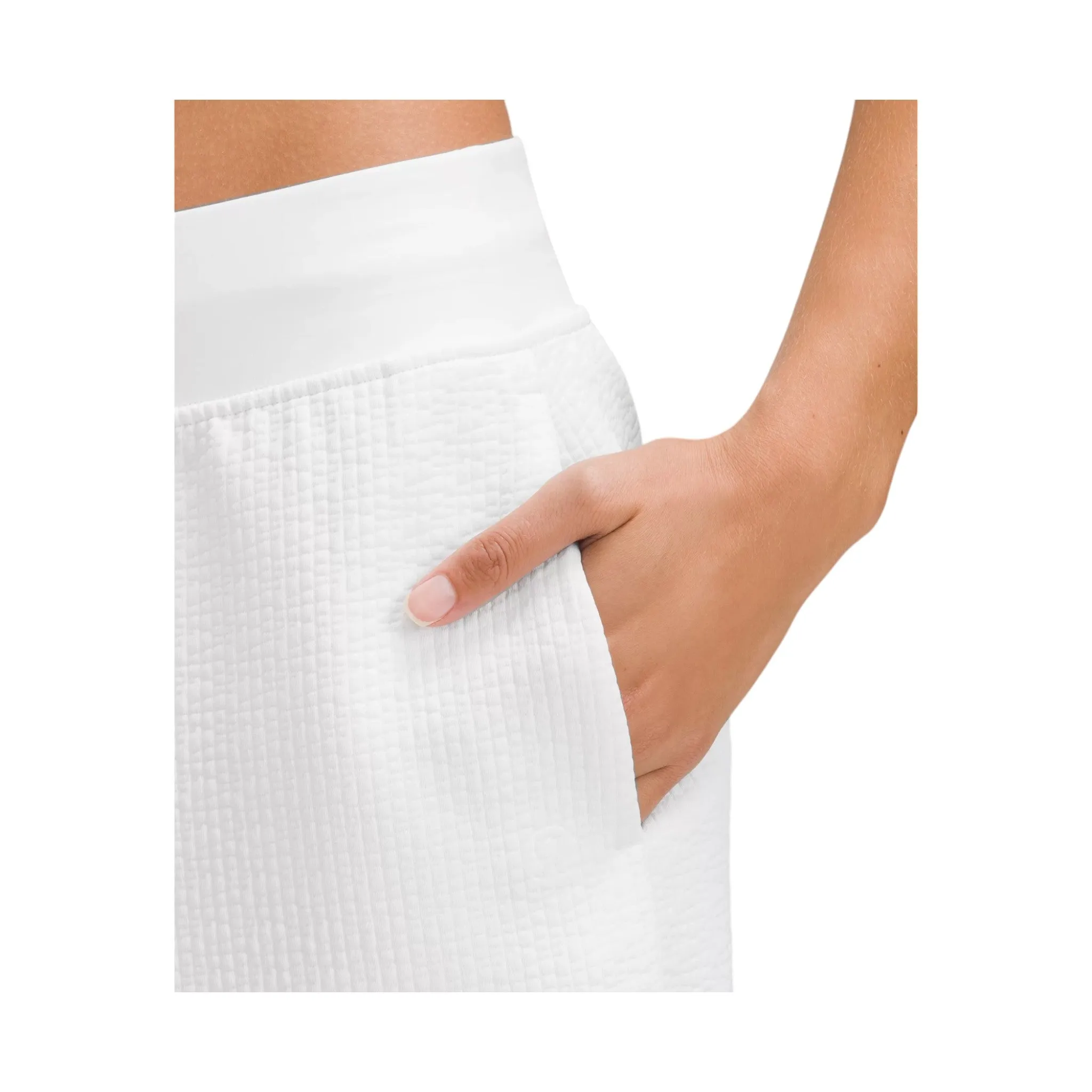 Textured High-Waist Wide-Leg Track Pants
