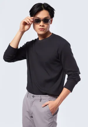Textured Long Sleeve T-Shirt