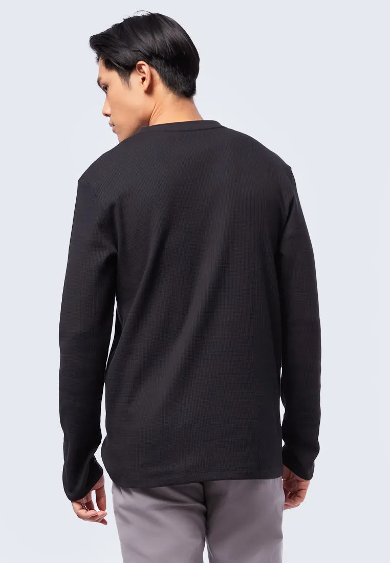 Textured Long Sleeve T-Shirt