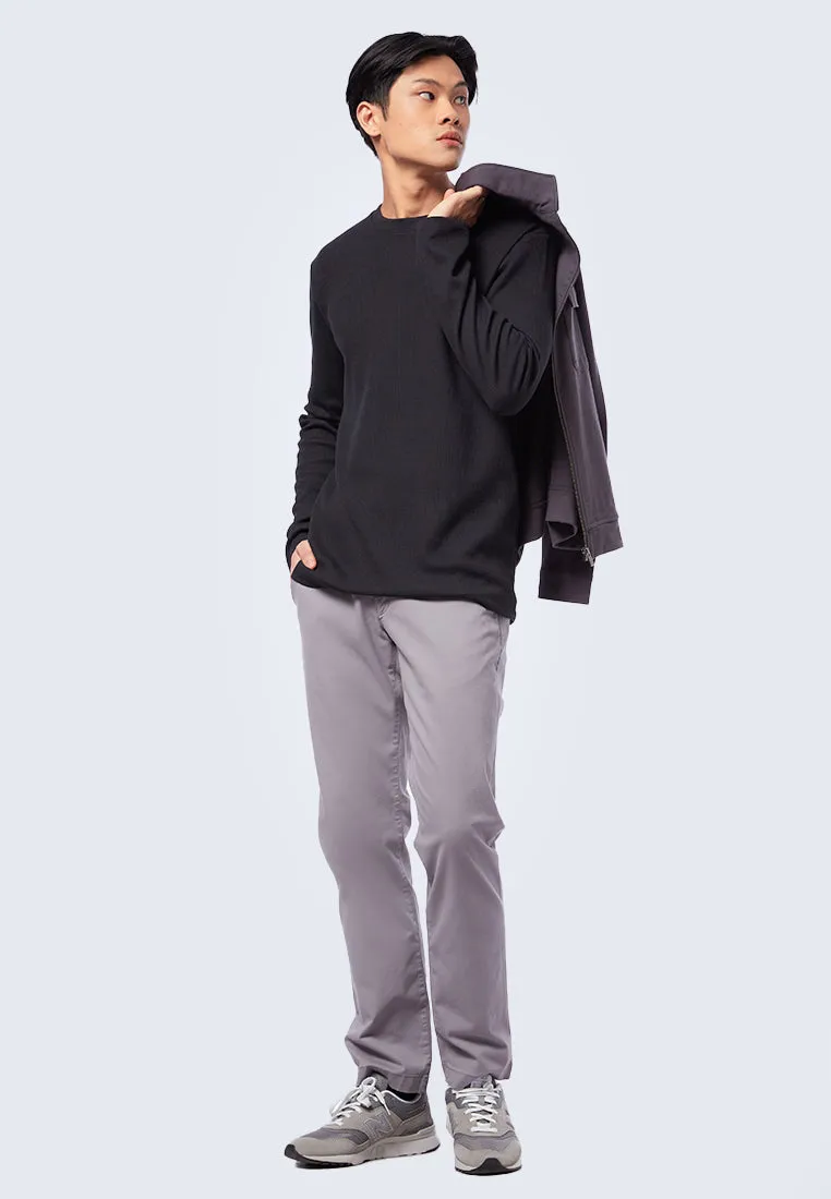 Textured Long Sleeve T-Shirt