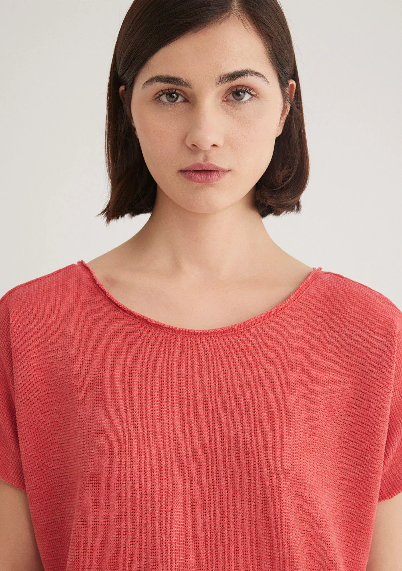 Textured Pink T-Shirt