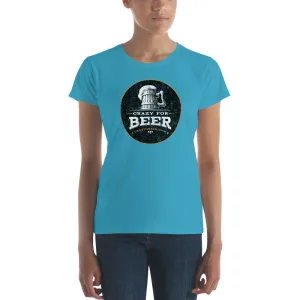 Textured Print Crazy 4 Beer Mug Circle Women's short sleeve t-shirt (11 Colors)