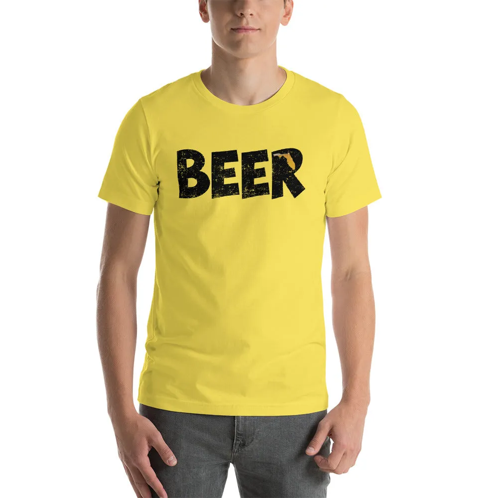 Textured Print Florida Beer Short-Sleeve Unisex T-Shirt (7 Colors)