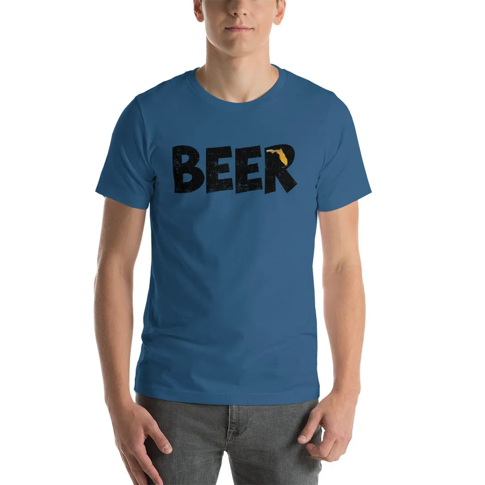 Textured Print Florida Beer Short-Sleeve Unisex T-Shirt (7 Colors)