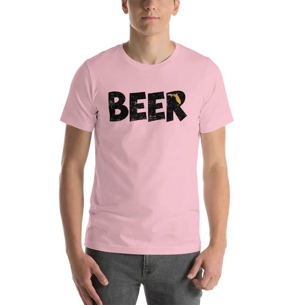 Textured Print Florida Beer Short-Sleeve Unisex T-Shirt (7 Colors)