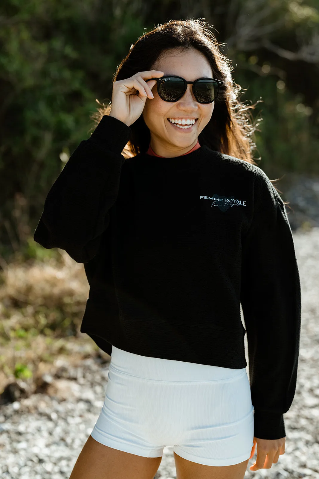 the ribbed & ruched pounce shorts