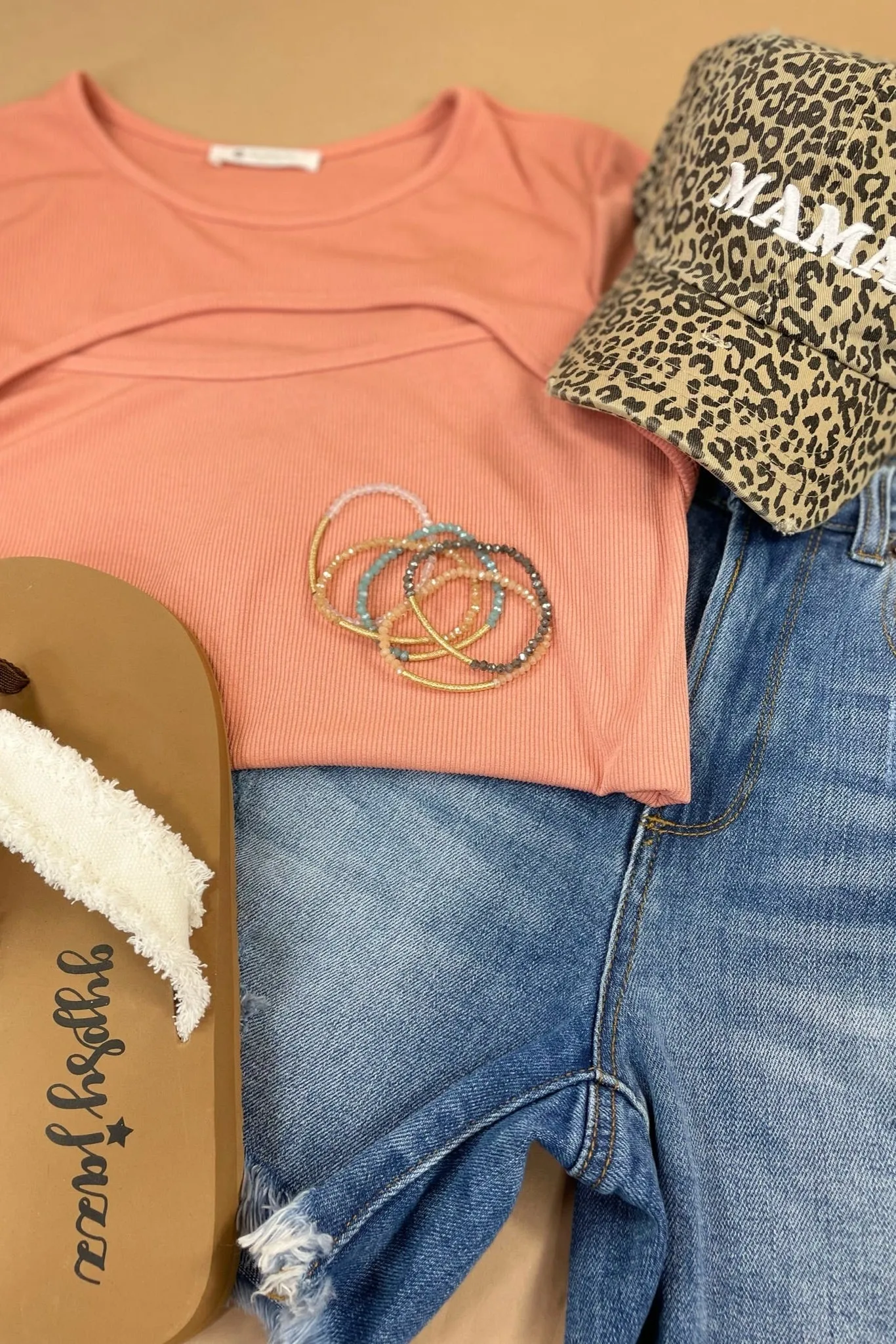 The Savannah's- Medium Wash Distressed Jean Shorts w/ Side Slits