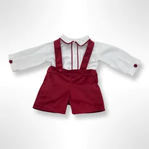 The Velvet Collection - Shirt and Short Dungaree Set