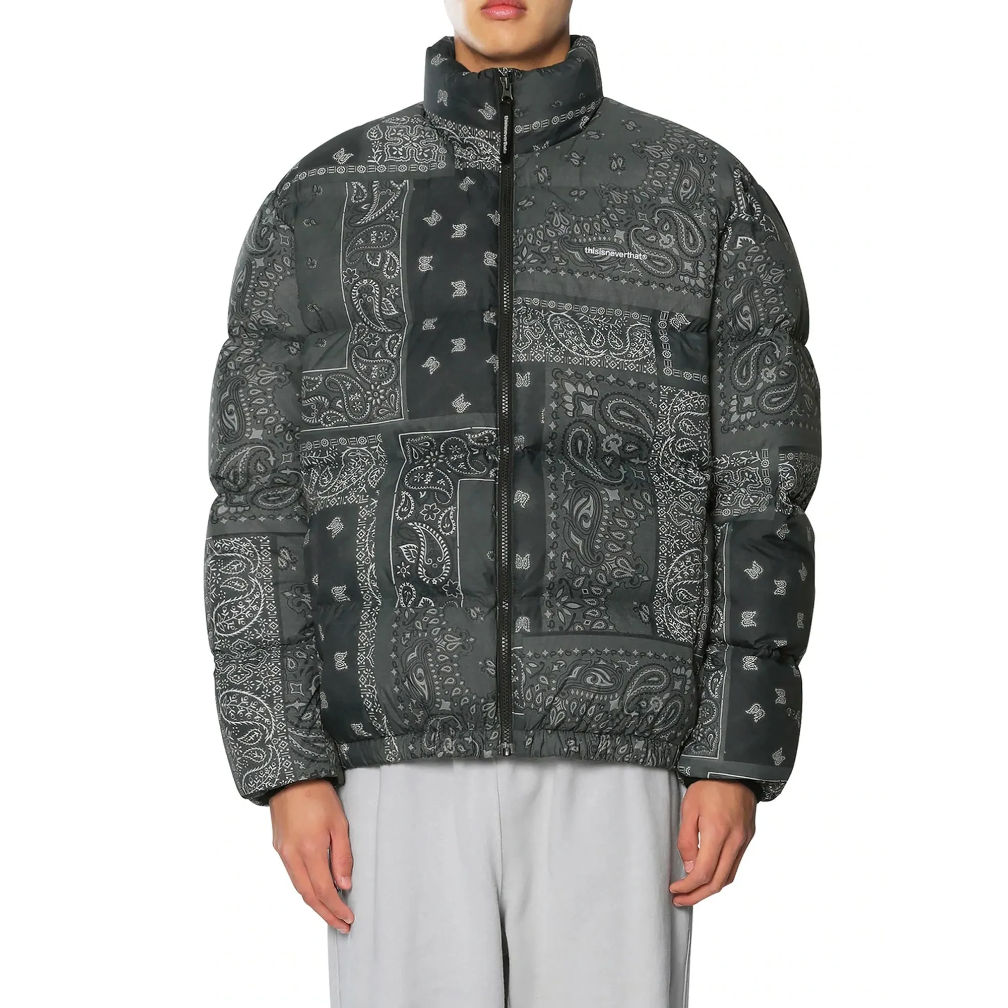 Thisisneverthat Mens PERTEX® T Down Jacket 'Bandana Black'
