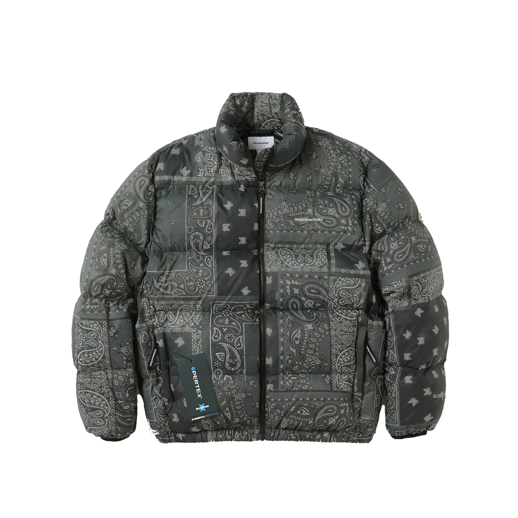 Thisisneverthat Mens PERTEX® T Down Jacket 'Bandana Black'