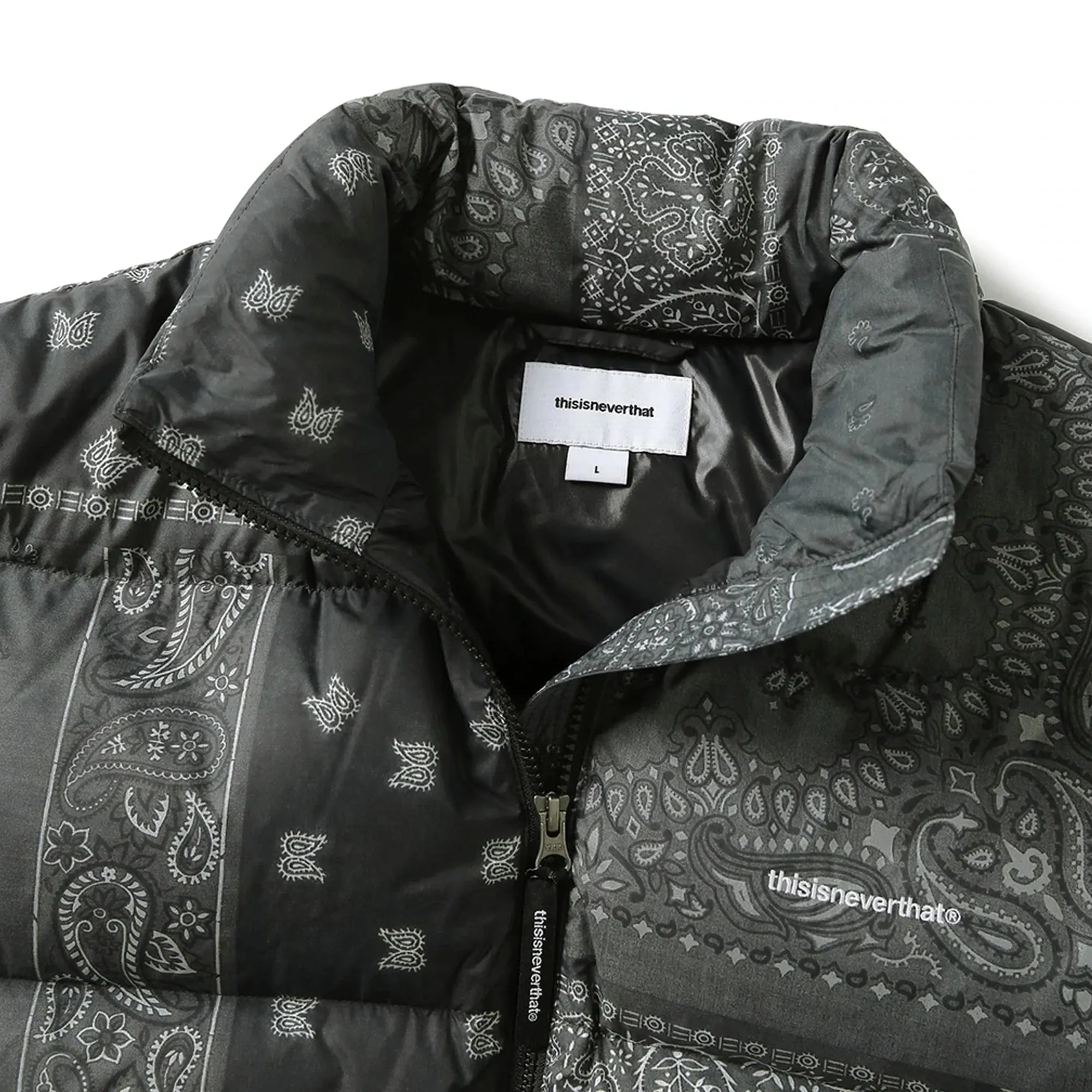Thisisneverthat Mens PERTEX® T Down Jacket 'Bandana Black'
