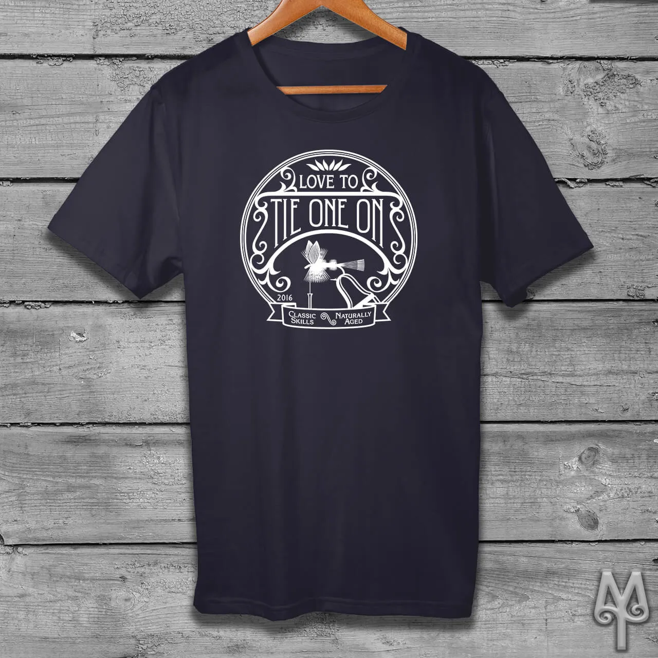 Tie One On, white logo t-shirt