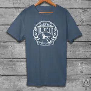Tie One On, white logo t-shirt